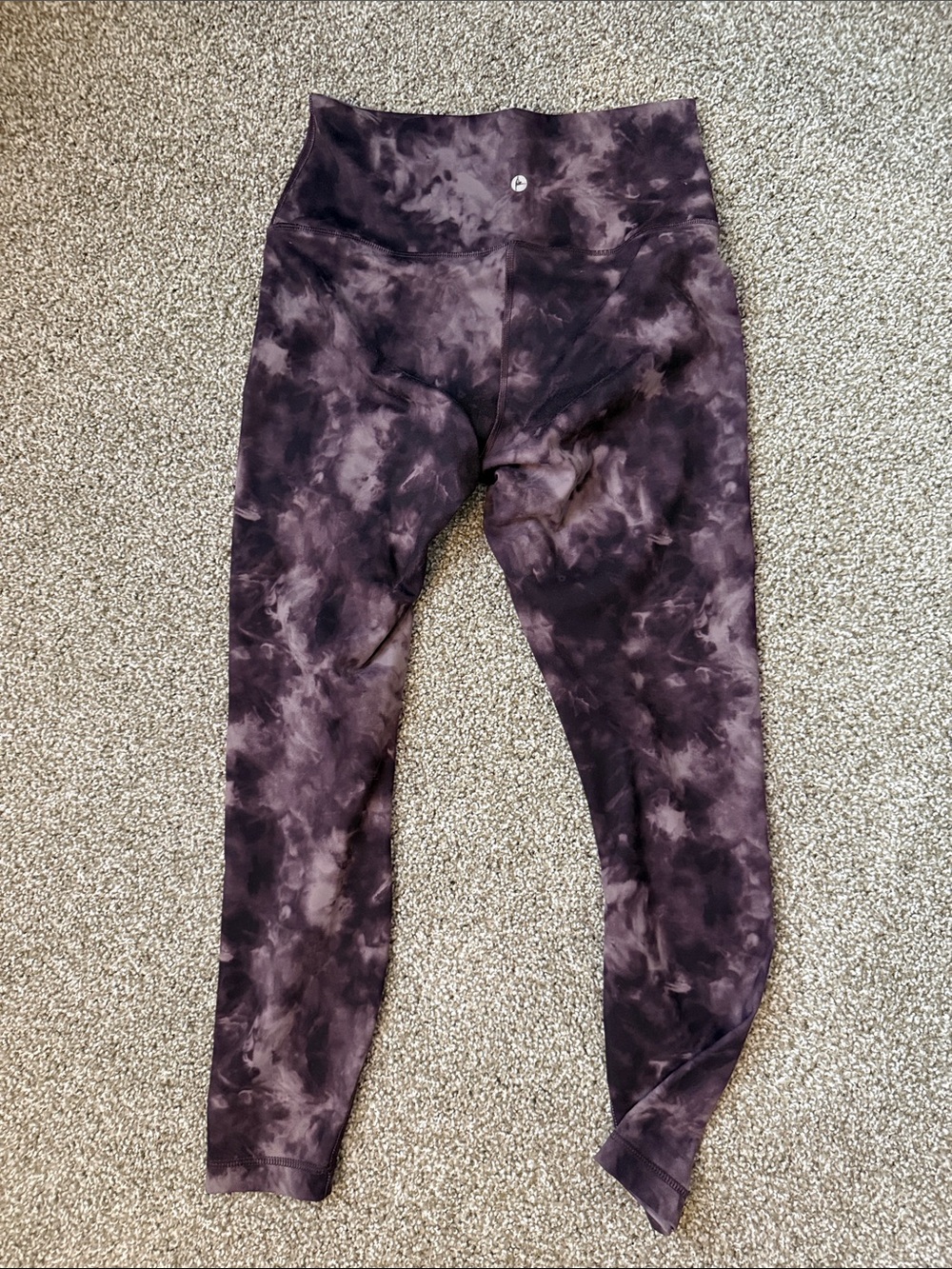 90 degrees purple tie-dye leggings